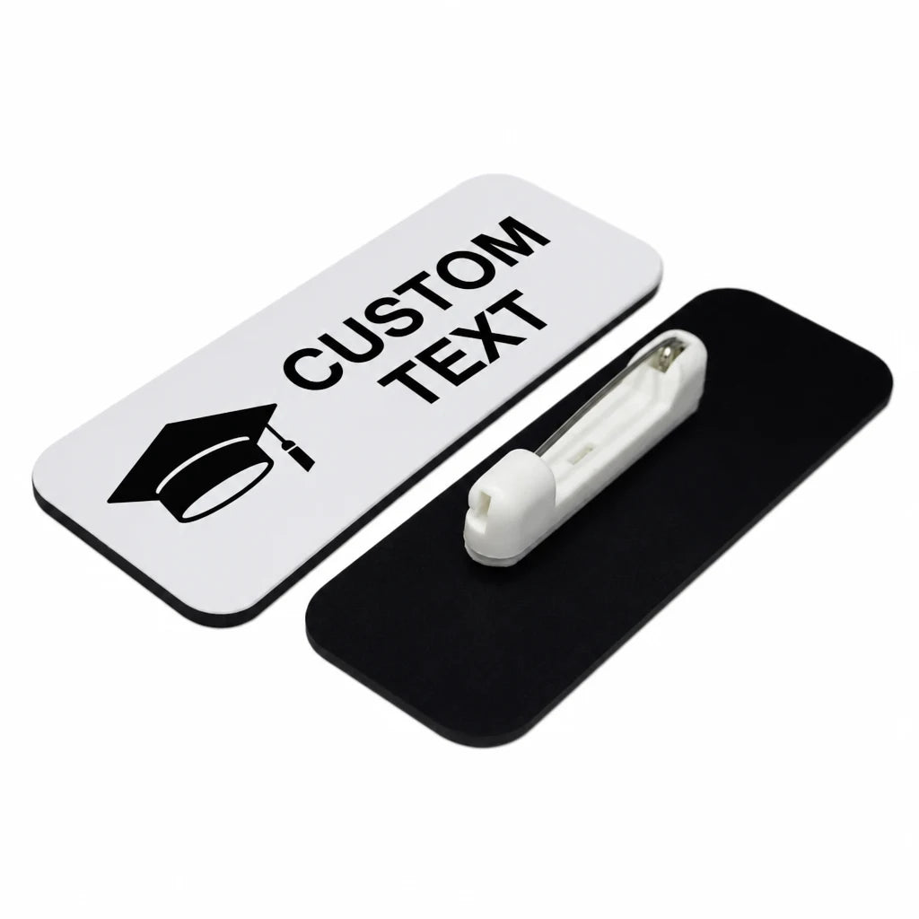 Custom 1x3 Graduation Cap Badge