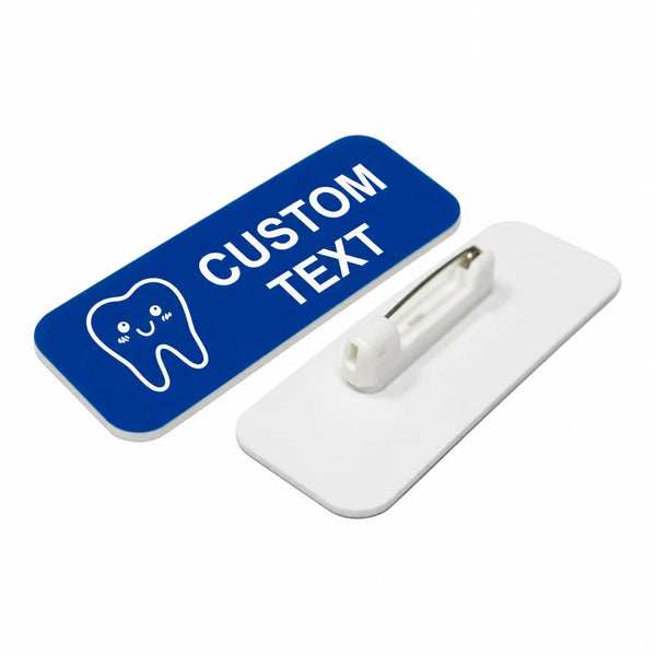Custom 1x3 Tooth Badge