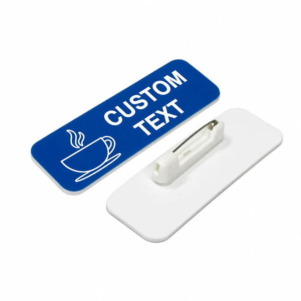 Custom 1x3 Coffee Badge