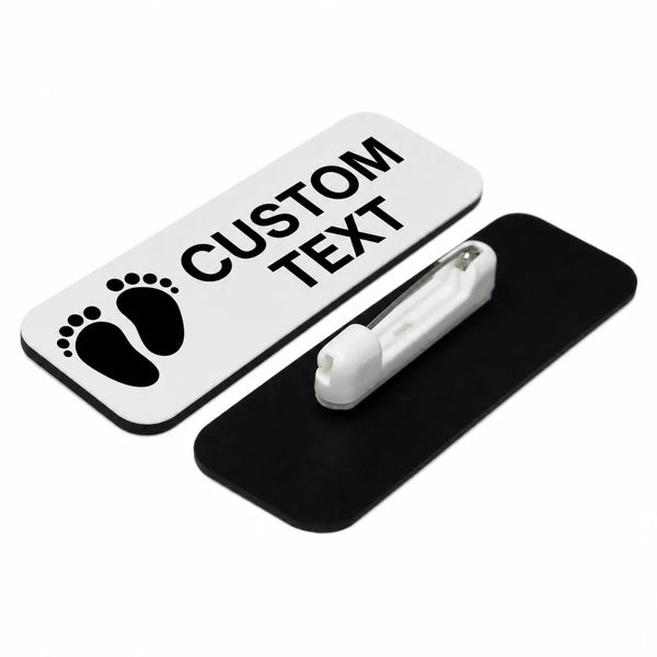 Custom 1x3 Baby Feet Badge