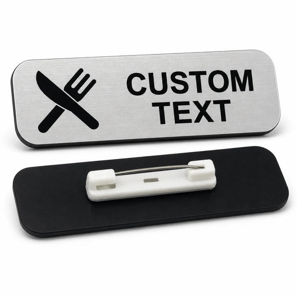 Custom 1x3 Knife & Fork Badge