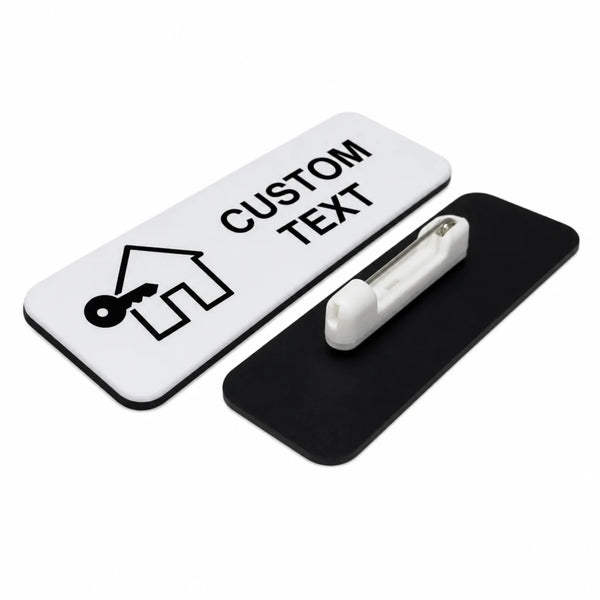 Custom 1x3 House & Key Badge