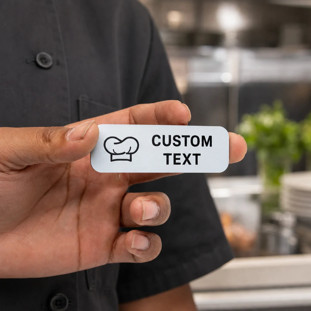 Custom 1x3 Chef Hat Badge