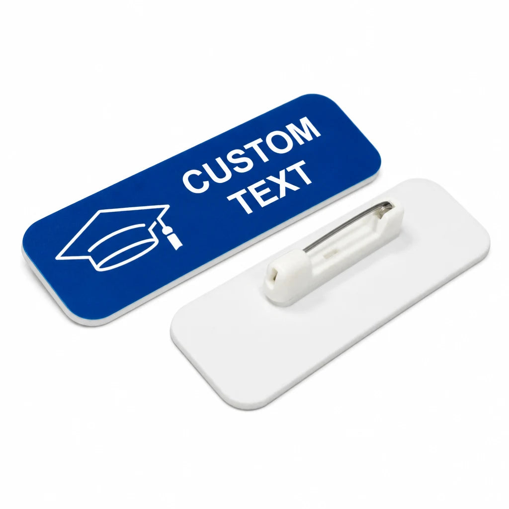 Custom 1x3 Graduation Cap Badge