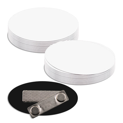 Plastic Blank Name Badge (White)