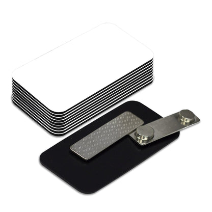 Plastic Blank Name Badge (White)