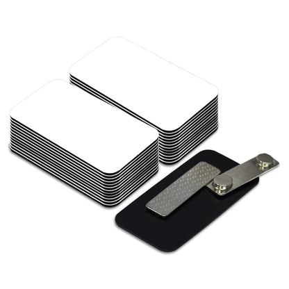 Plastic Blank Name Badge (White)