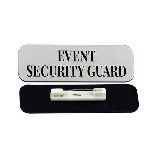 Event Security Guard 1 x 3" Rounded Corner Name Badge - Name Tag Badge