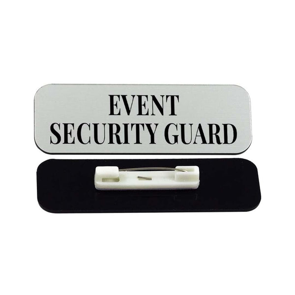 Event Security Guard 1 x 3" Rounded Corner Name Badge | Stock Name Badges
