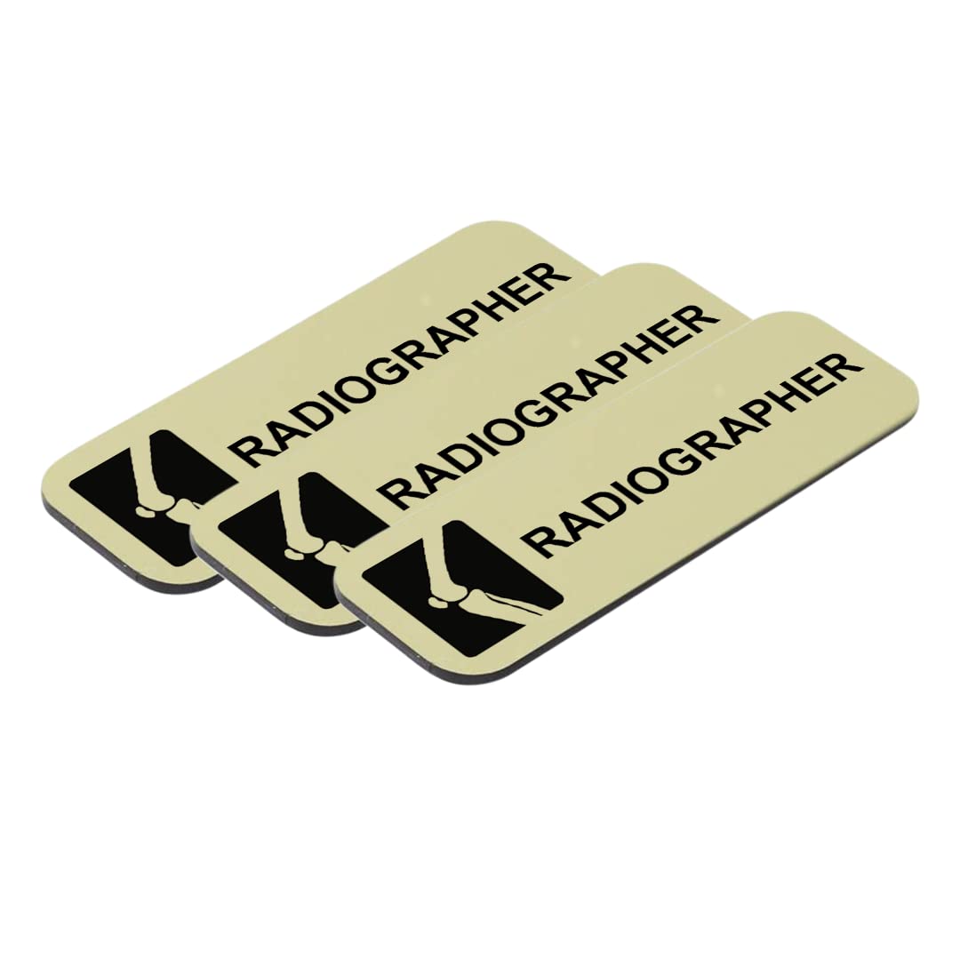 Radiographer 1" x 3" Name Tag/Badge, (3 Pack)