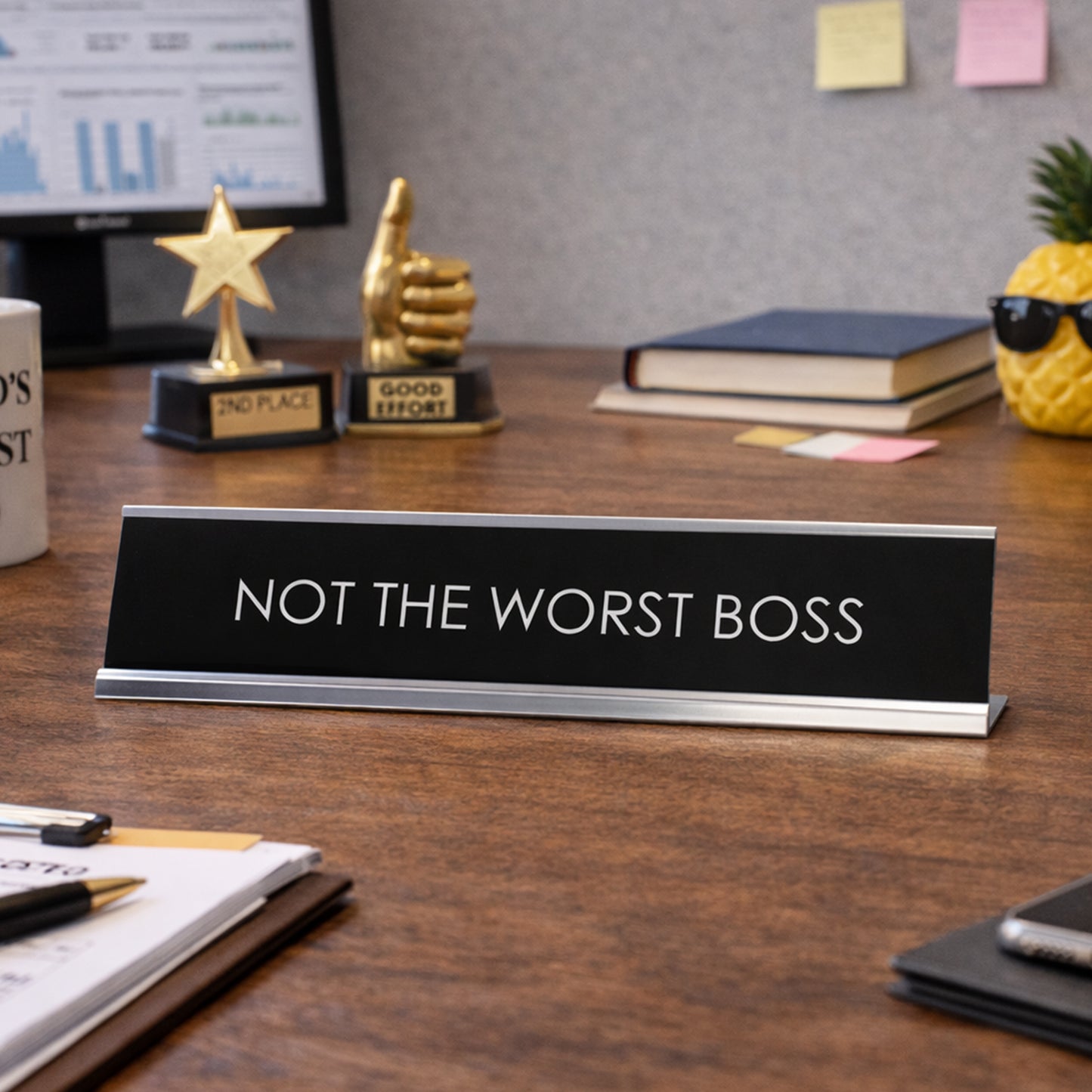 Not The Worst Boss Novelty Desk Sign