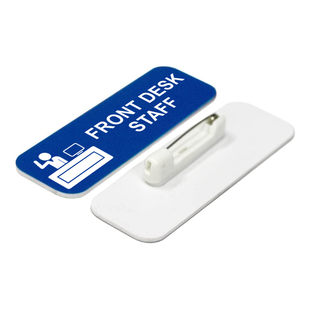 Signs ByLITA Front Desk Staff 1 x 3" Name Tag/Badge, (3 Pack)