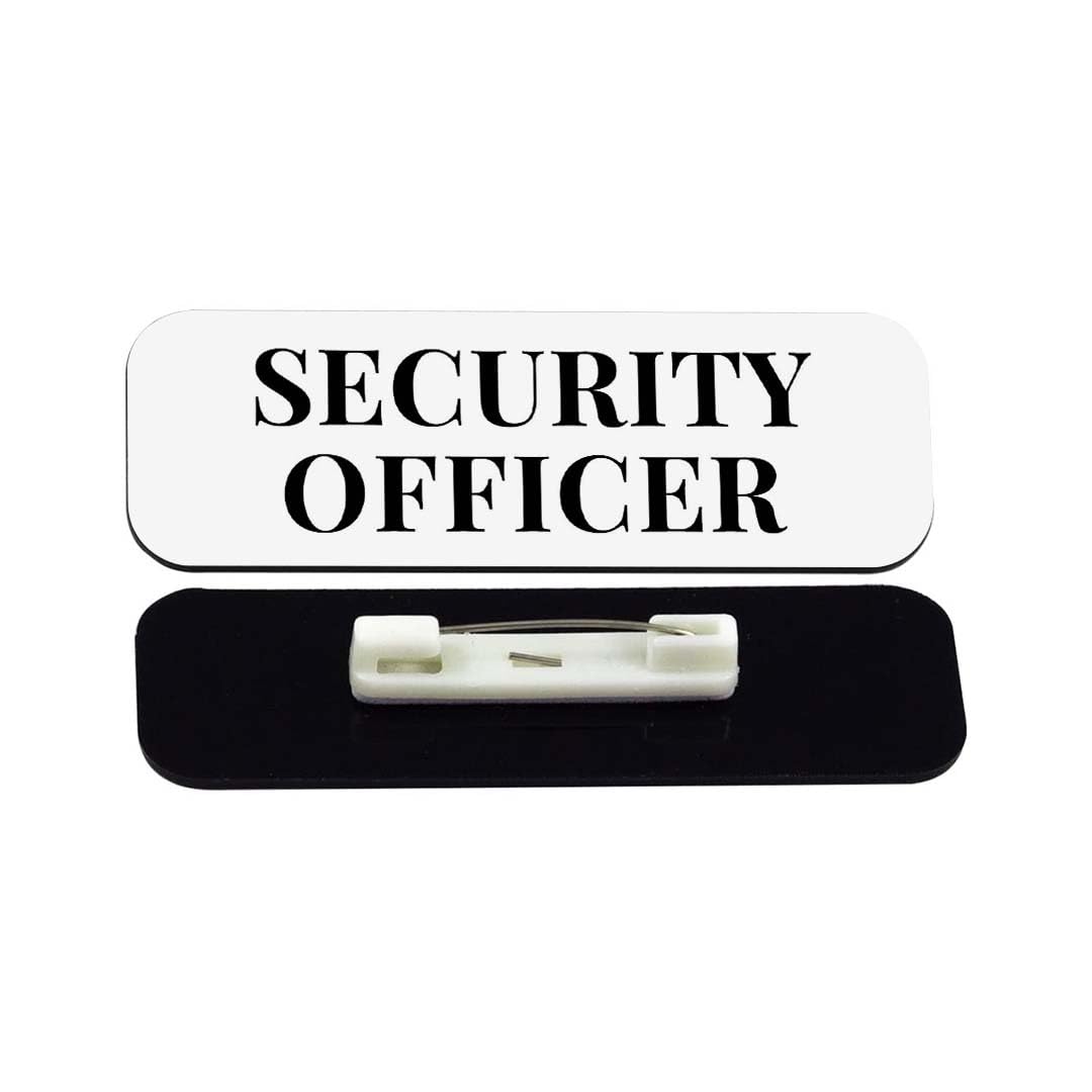 Security Officer 1 x 3" Rounded Corner Name Badge | Stock Name Badges