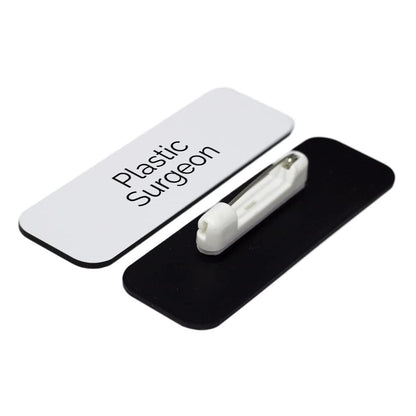 Plastic Surgeon 1 x 3" Rounded Corner Name Badge | Medical Specialism Badges