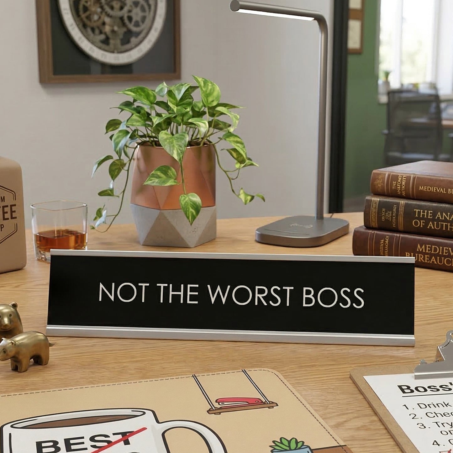 Not The Worst Boss Novelty Desk Sign