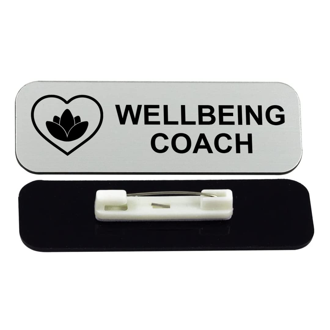 Wellbeing Coach 1 x 3" Name Tag/Badge, (3 Pack)