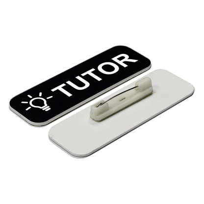 Tutor 1 x 3" Name Tag/Badge, (3 Pack)