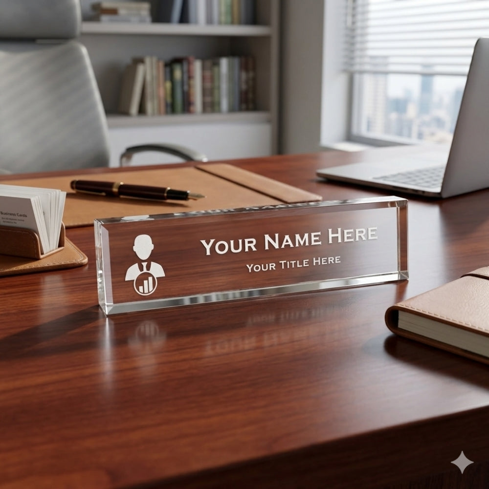 Account manager, Personalized Acrylic Desk Sign (2 x 10")