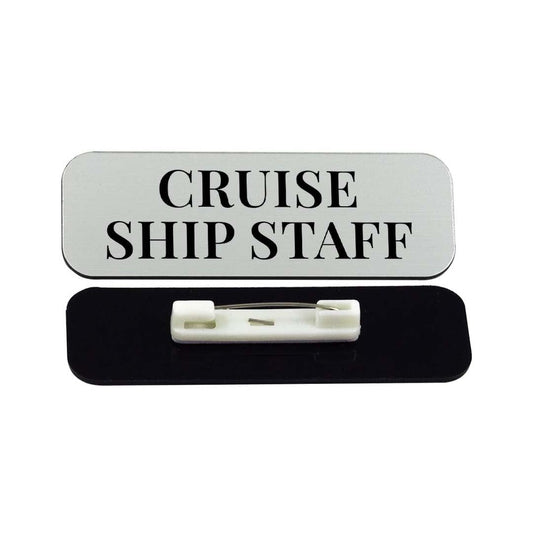 Cruise Ship Staff 1 x 3" Rounded Corner Name Badge - Name Tag Badge