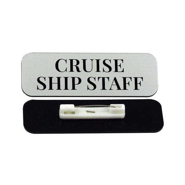 Cruise Ship Staff 1 x 3" Rounded Corner Name Badge | Stock Name Badges