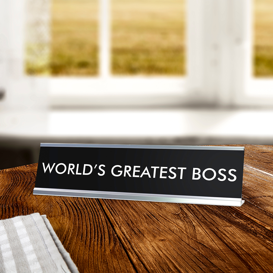 WORLD'S GREATEST BOSS Novelty Desk Sign