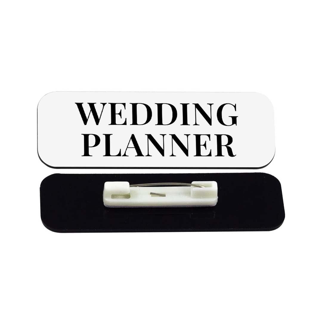 Wedding Planner 1 x 3" Rounded Corner Name Badge | Stock Name Badges