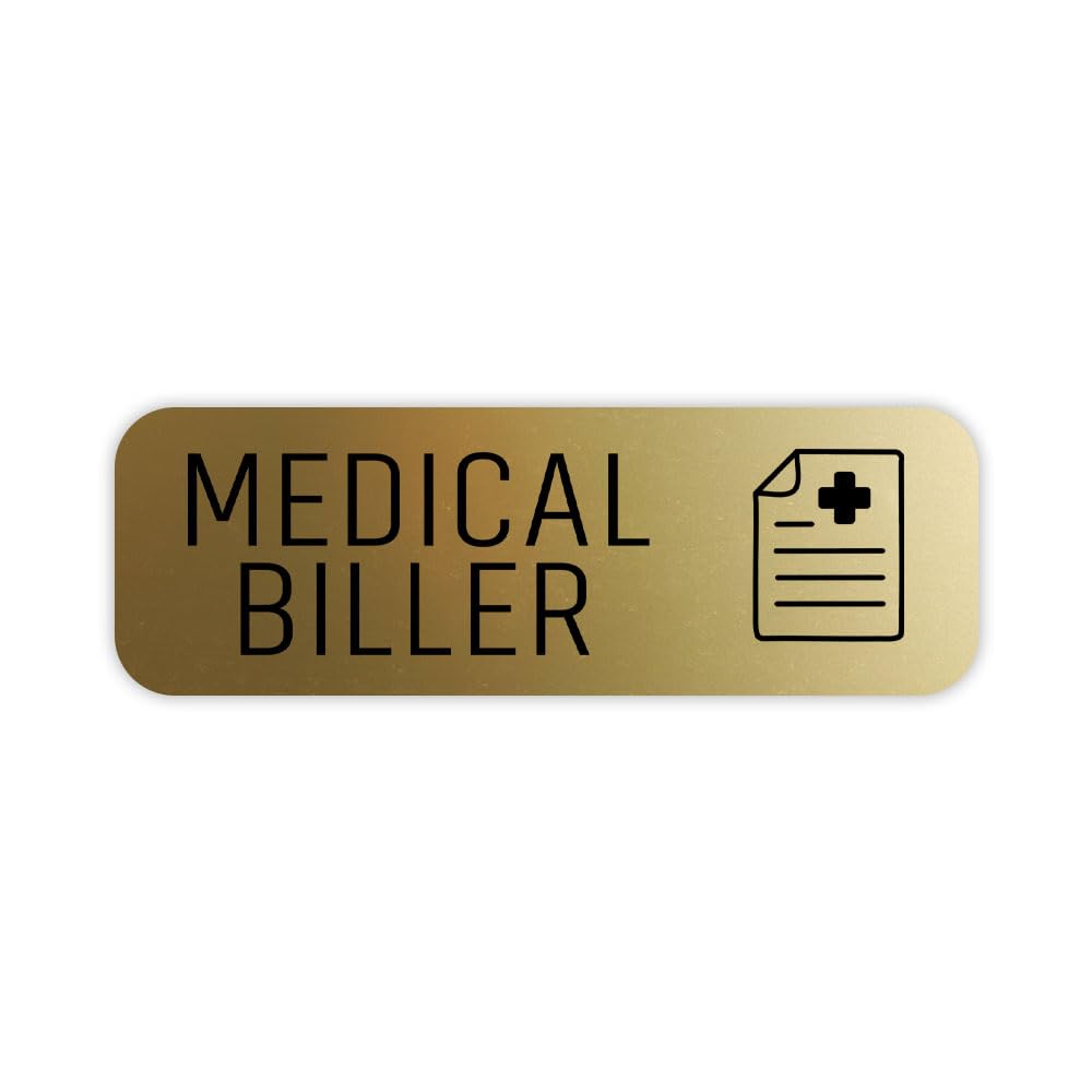 Medical Biller 1 x 3" Rounded Corner Name Badge | Medical Facilities