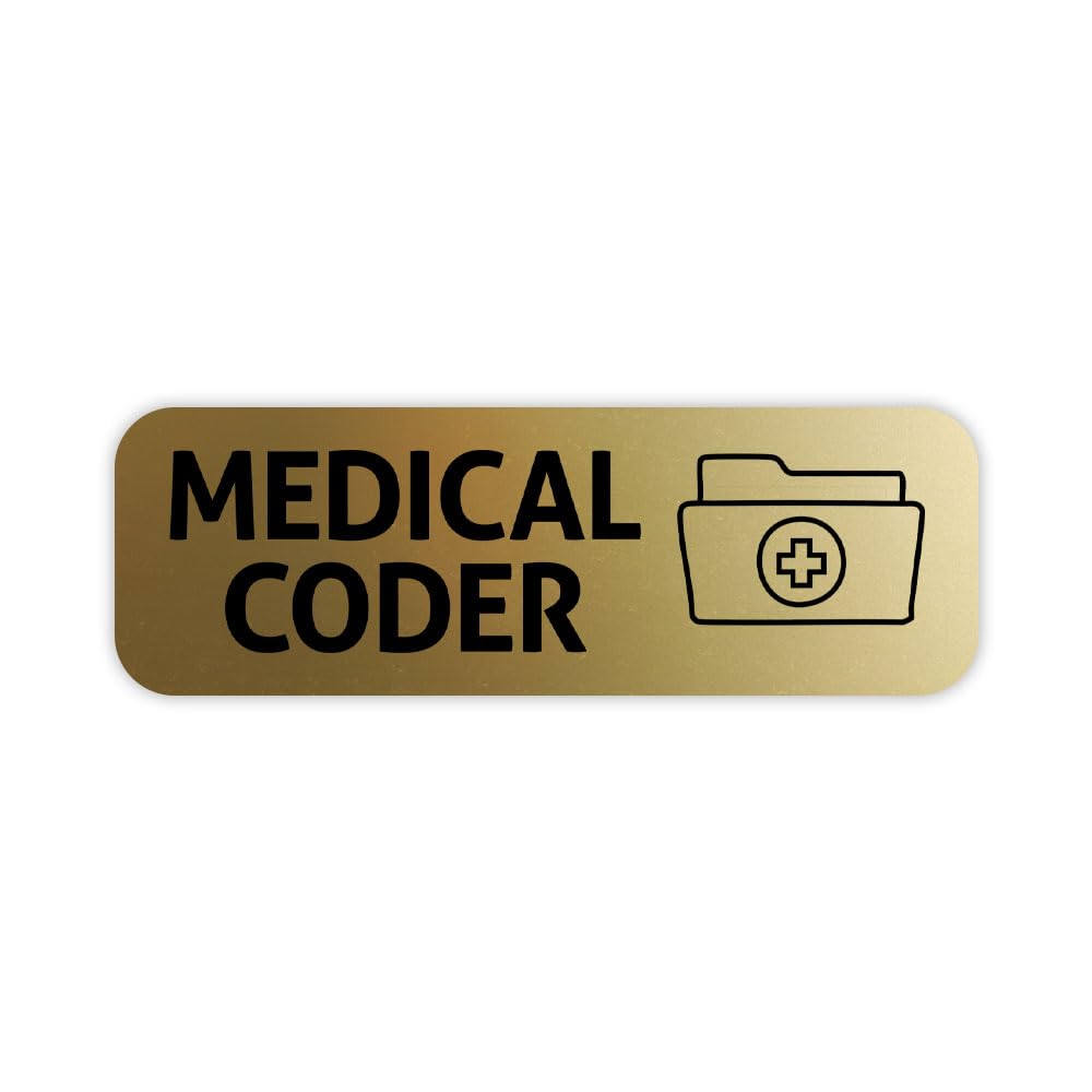 Medical Coder 1 x 3" Rounded Corner Name Badge | Medical Facilities