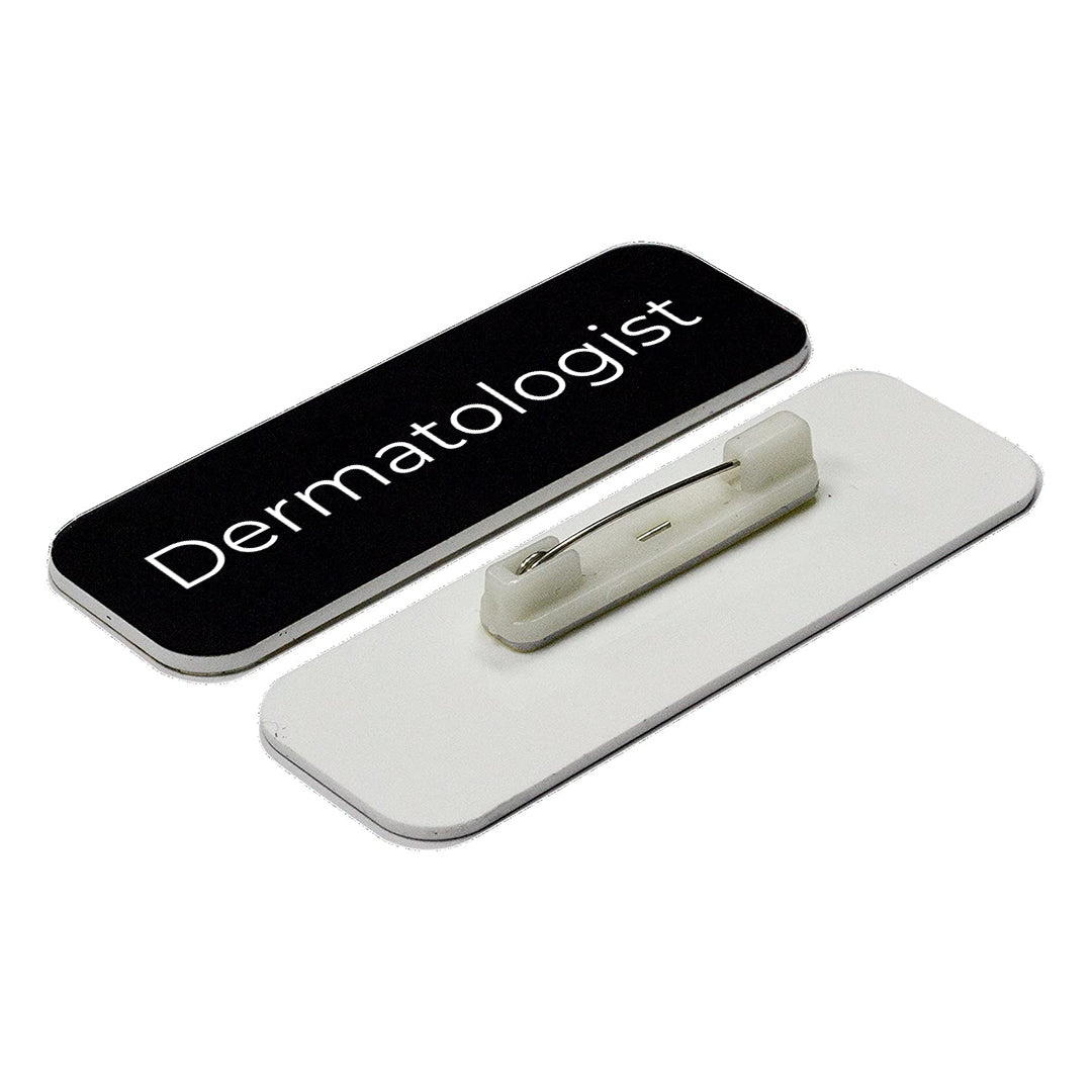 Dermatologist 1 x 3" Rounded Corner Name Badge | Medical Specialism Badges