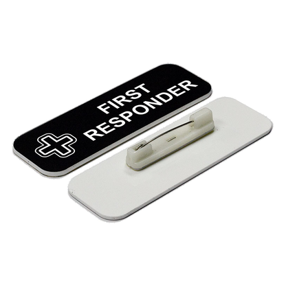 First Responder 1 x 3" Name Tag/Badge, (3 Pack)