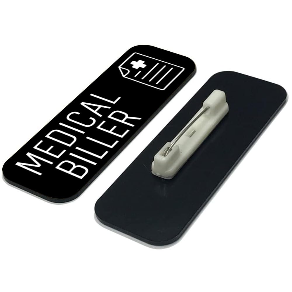 Medical Biller 1 x 3" Rounded Corner Name Badge | Medical Facilities