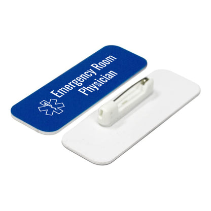 Emergency Room Physician 1 x 3" Rounded Corner Name Badge | Medical Specialism Badges