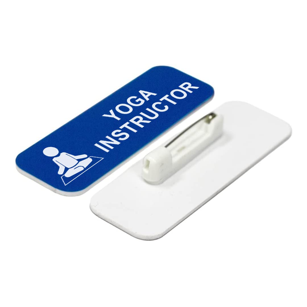 Signs ByLITA, Yoga Instructor 1 x 3" Name Tag/Badge, (3 Pack)