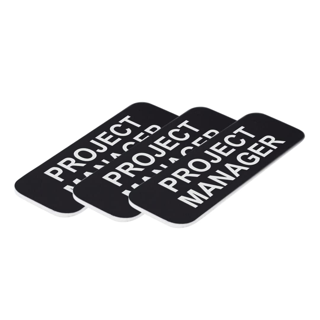 Project Manager 1 x 3" Name Tag/Badge, (3 Pack)
