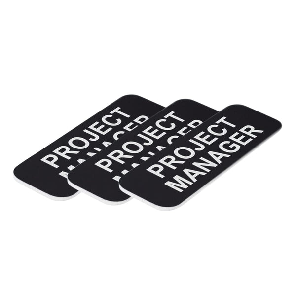 Project Manager 1 x 3" Name Tag/Badge, (3 Pack)