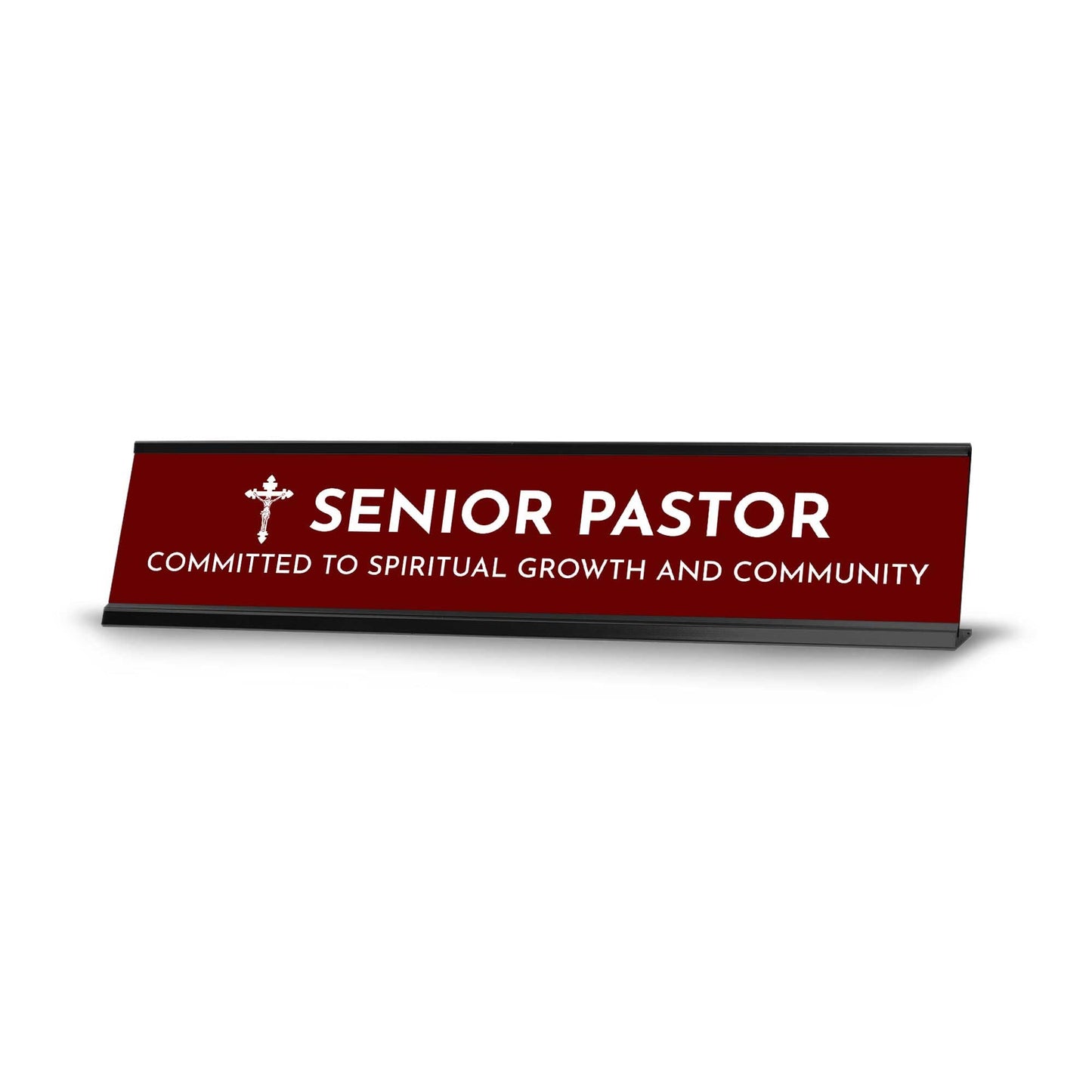 Church Leader Role and Titles 2 x 10" Desk Sign with Aluminium Frame