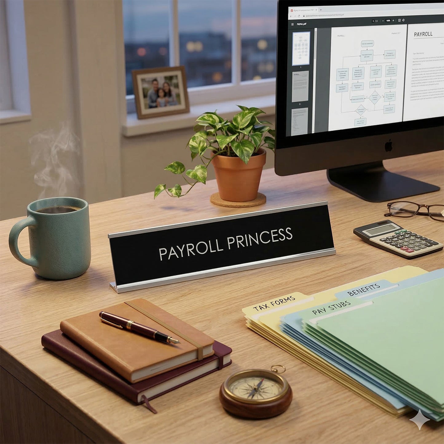 Payroll Princess Novelty Desk Sign