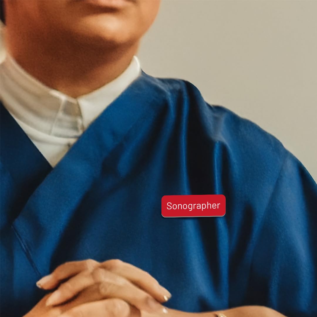 Sonographer 1 x 3" Rounded Corner Name Badge | Medical Specialism Badges