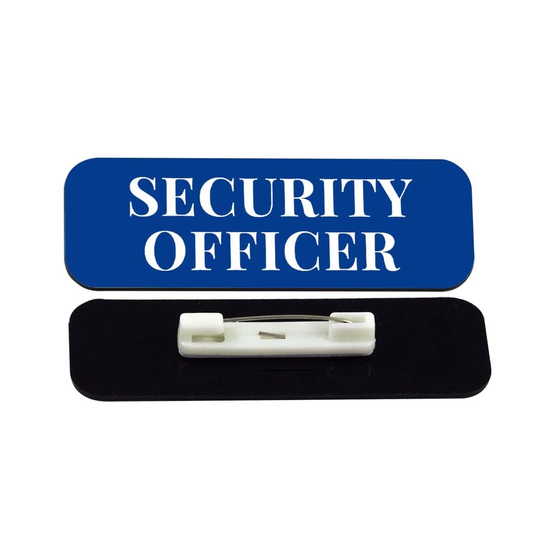 Security Officer 1 x 3" Rounded Corner Name Badge | Stock Name Badges