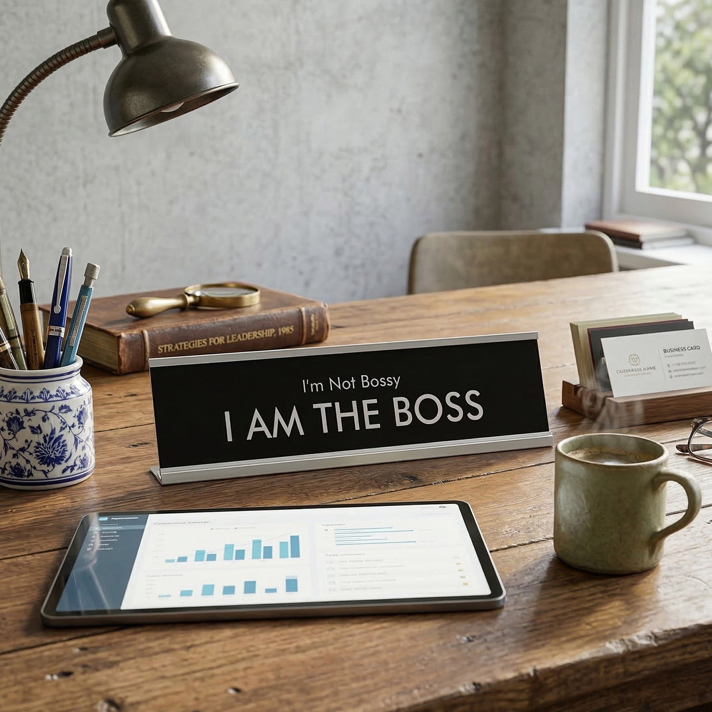 I'm Not Bossy I AM THE BOSS Novelty Desk Sign