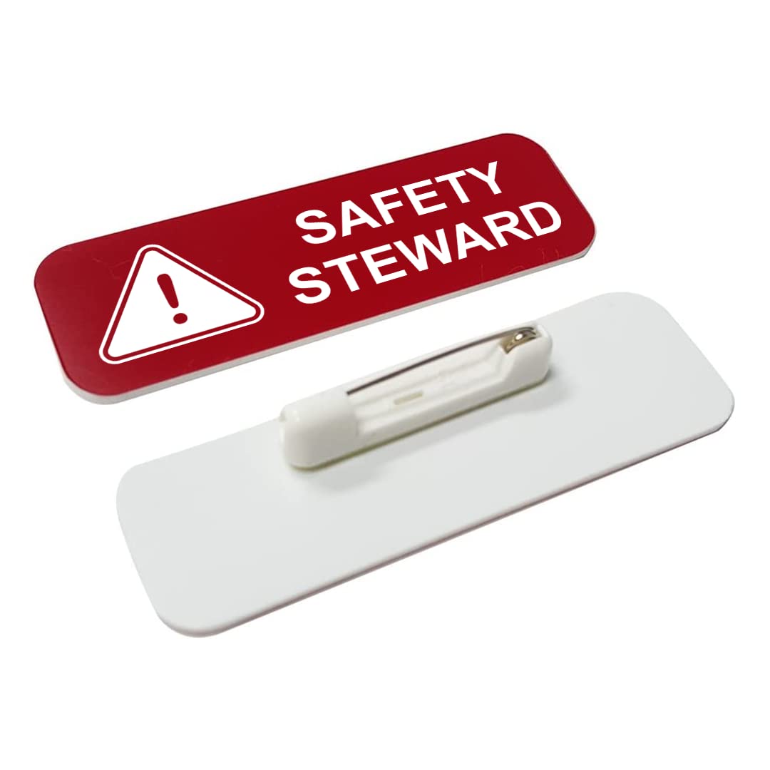 Safety Steward 1 x 3" Name Tag/Badge, (3 Pack)