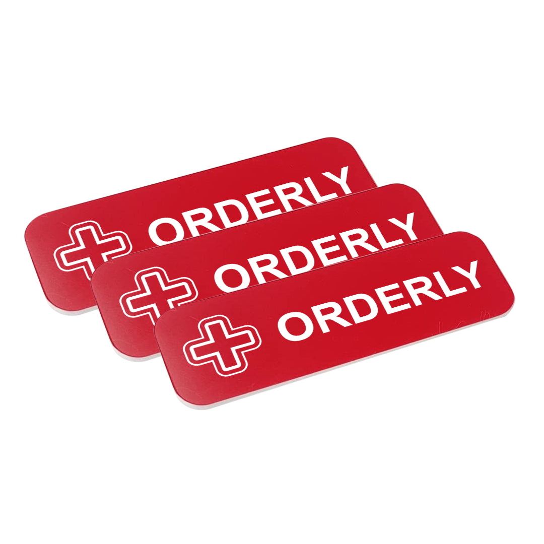 Orderly 1 x 3" Name Tag/Badge, (3 Pack)