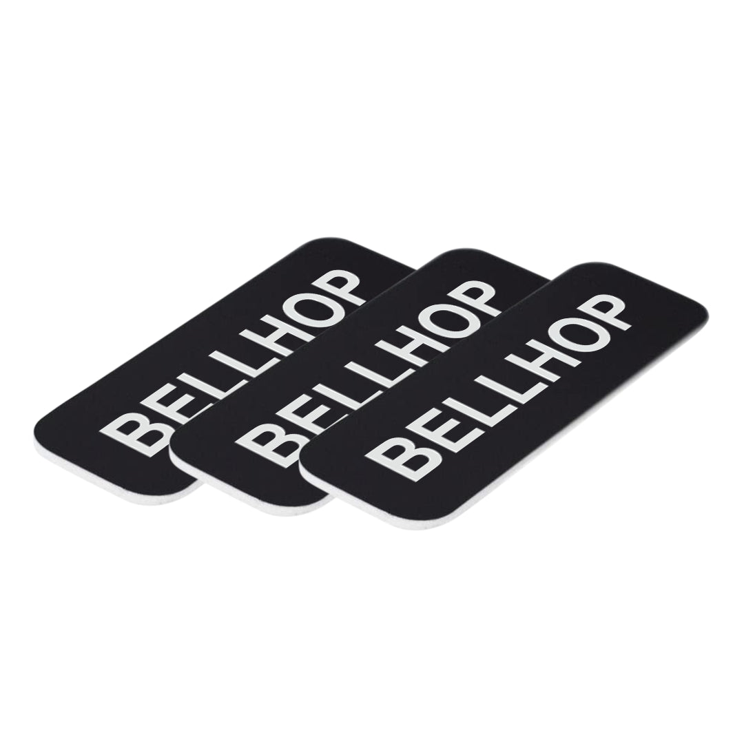 Bellhop 1 x 3" Name Tag/Badge, (3 Pack)
