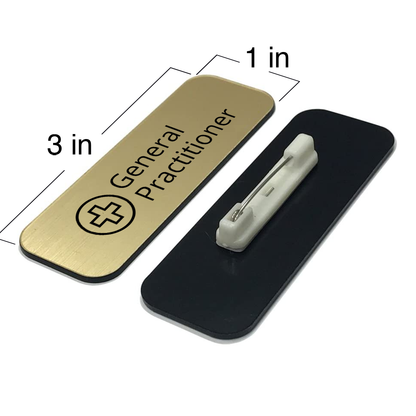 General Practitioner 1 x 3" Rounded Corner Name Badge | Medical Specialism Badges
