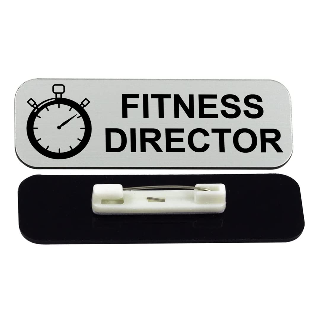 Signs ByLITA Fitness Director 1 x 3" Name Tag/Badge, (3 Pack)