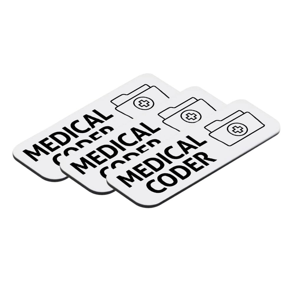 Medical Coder 1 x 3" Rounded Corner Name Badge | Medical Facilities