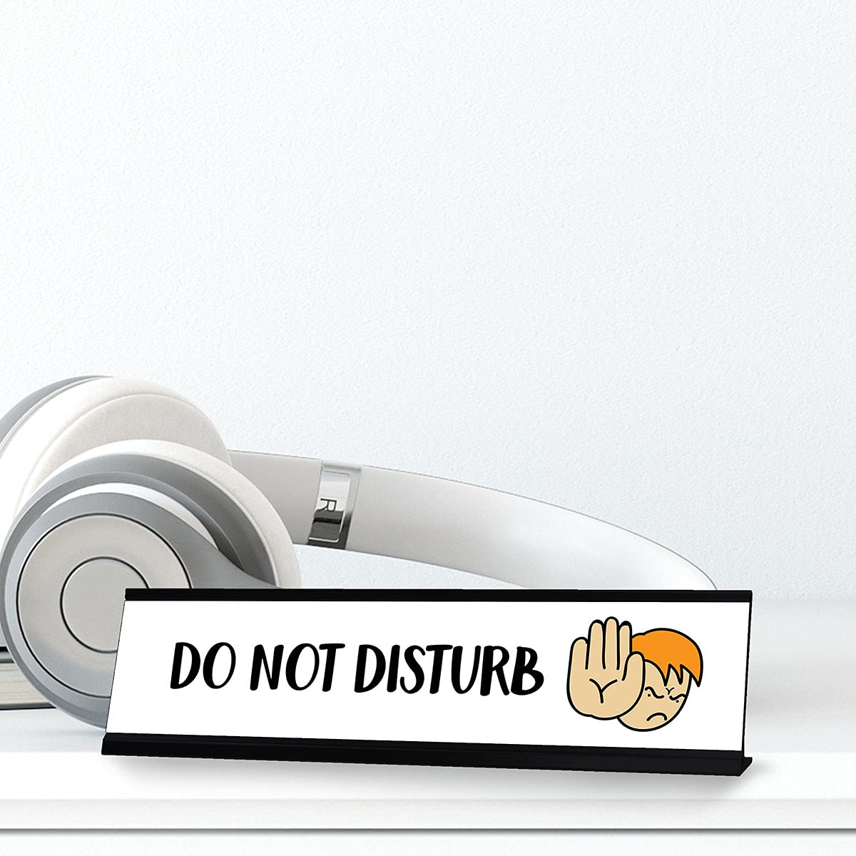Do Not Disturb Stick People Desk Sign, Novelty Nameplate (2 x 8")
