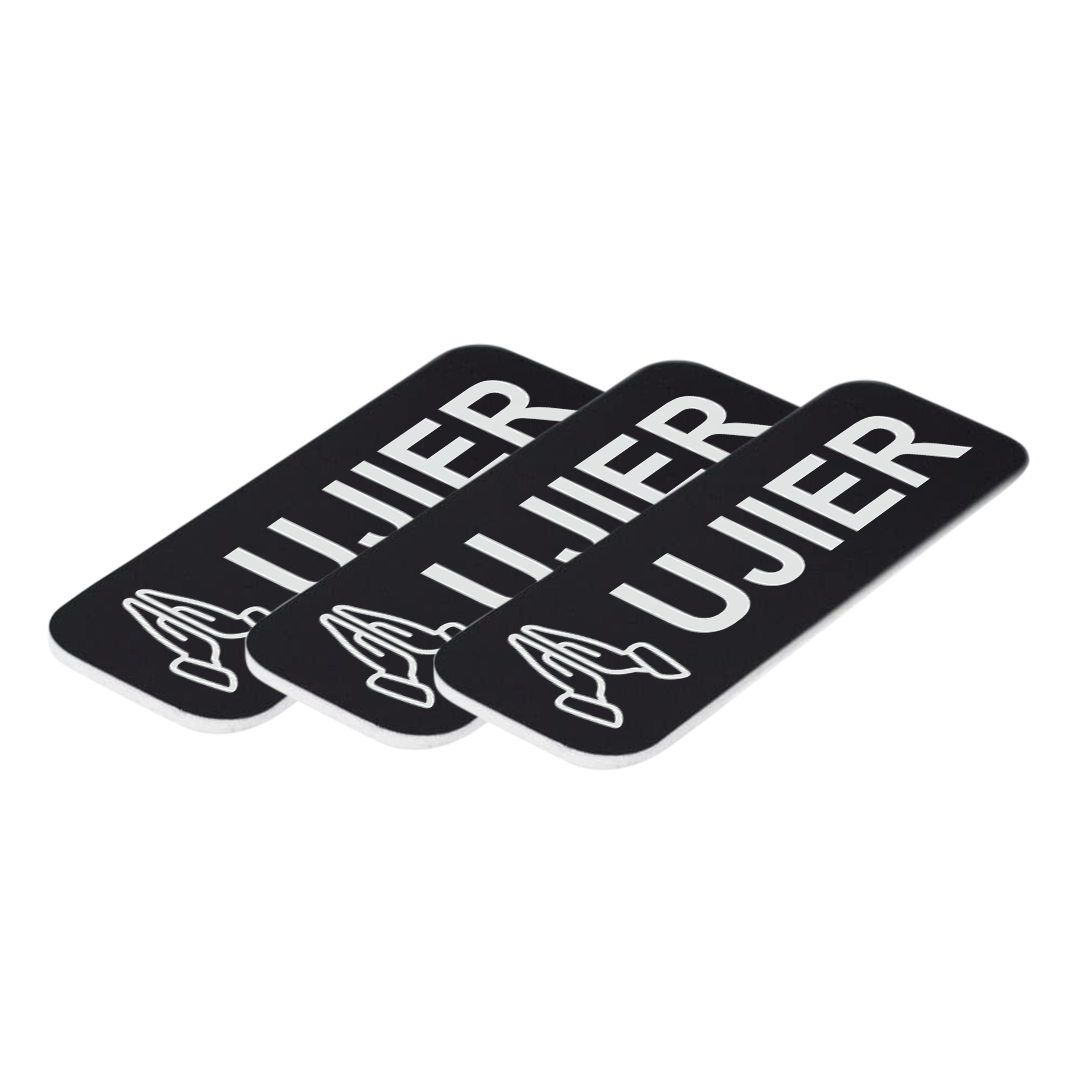Ujier 1 x 3" Name Tag/Badge, Praying Hands (3 Pack)
