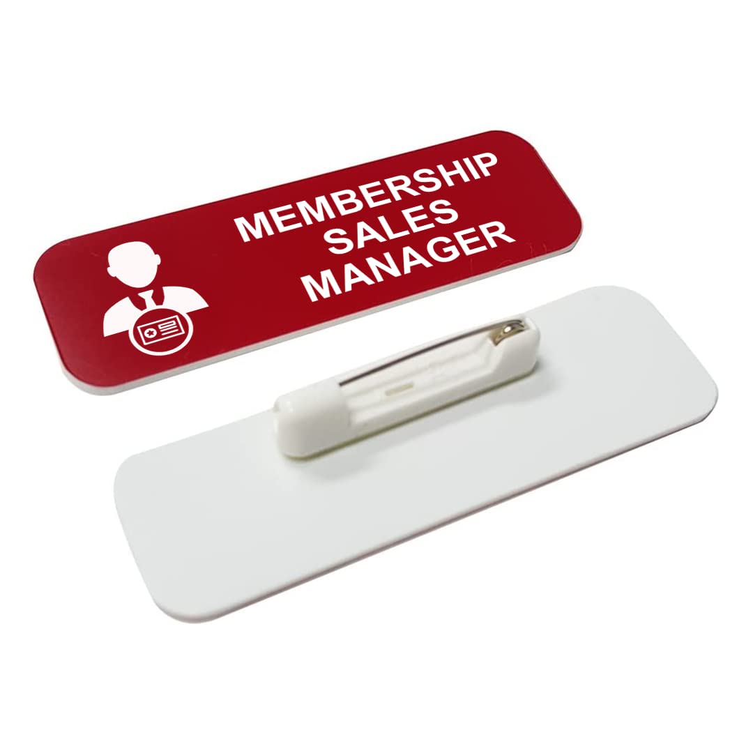 Signs ByLITA Membership Sales Manager 1 x 3" Name Tag/Badge, (3 Pack)