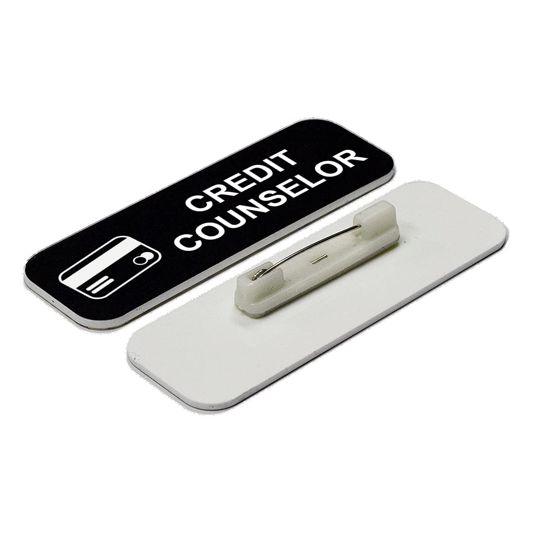 Credit Counselor 1 x 3" Name Tag/Badge, (3 Pack)